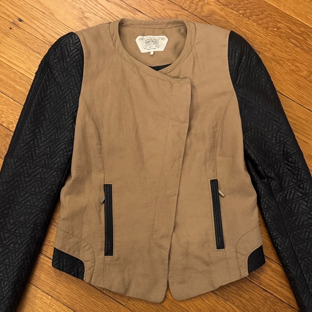 Zara Tan and Black Utility Jacket
